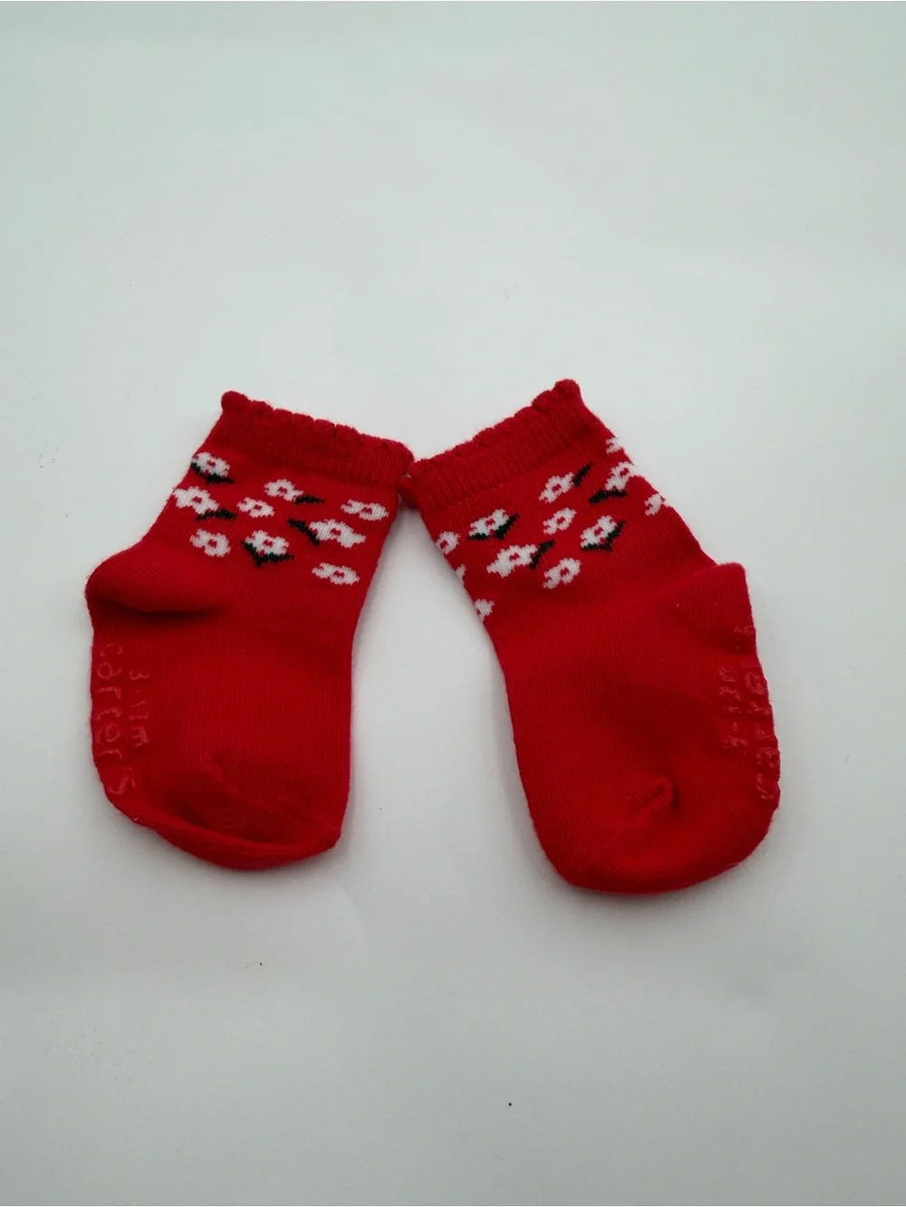 Carter's Red Floral Infant Socks 3-12 Months